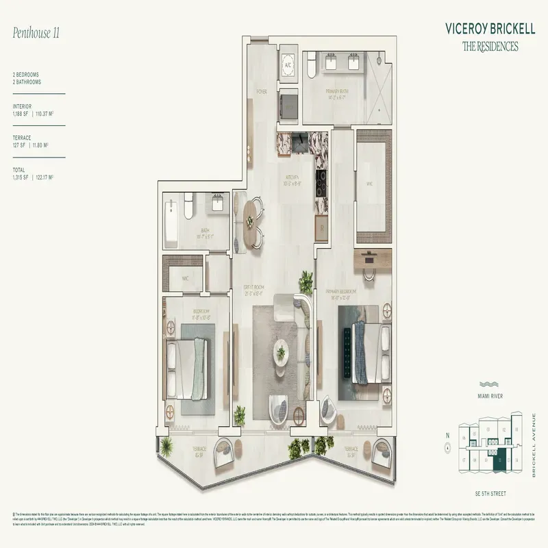 Viceroy Residences Brickell floor plan 1