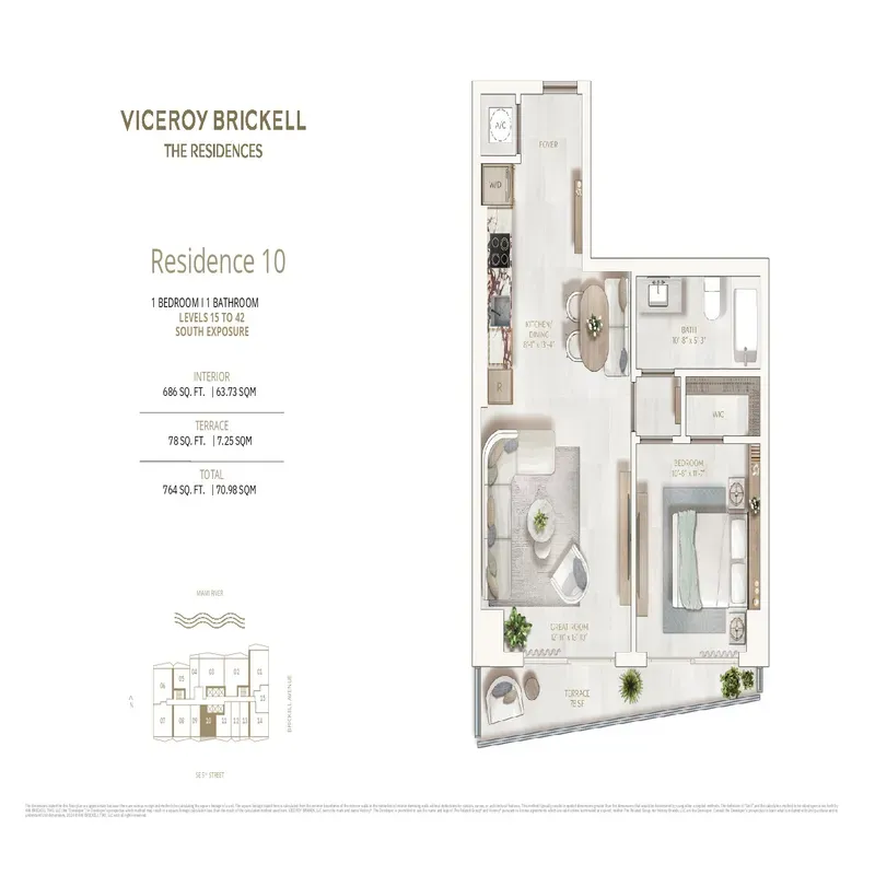 Viceroy Residences Brickell floor plan 5