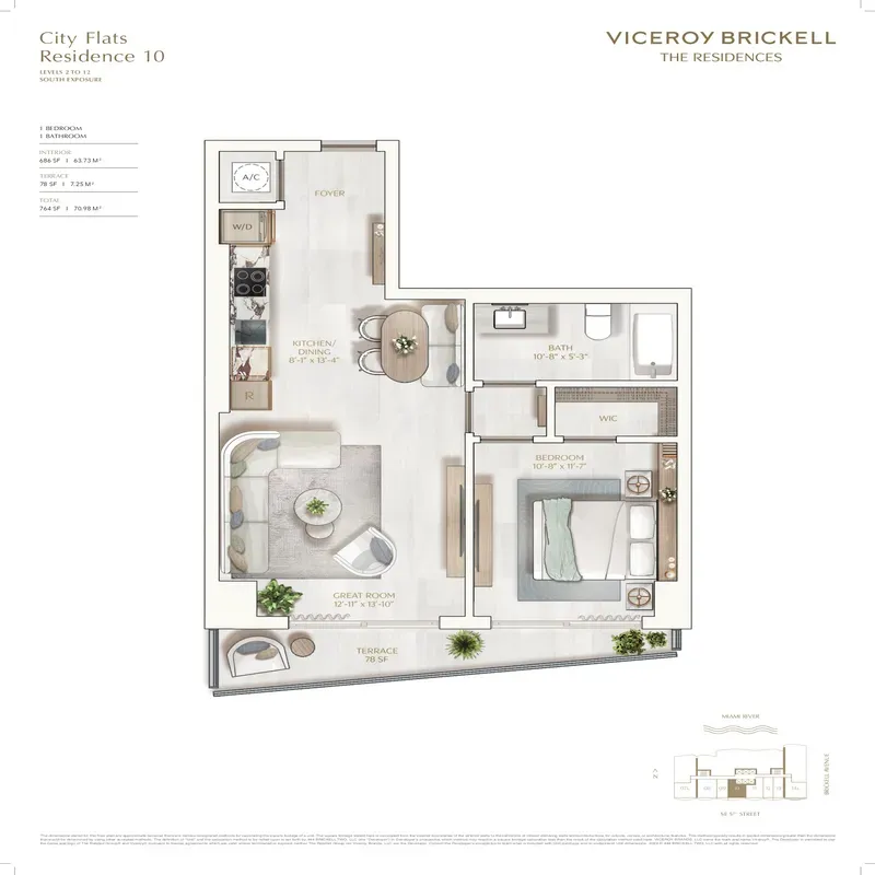 Viceroy Residences Brickell floor plan 13