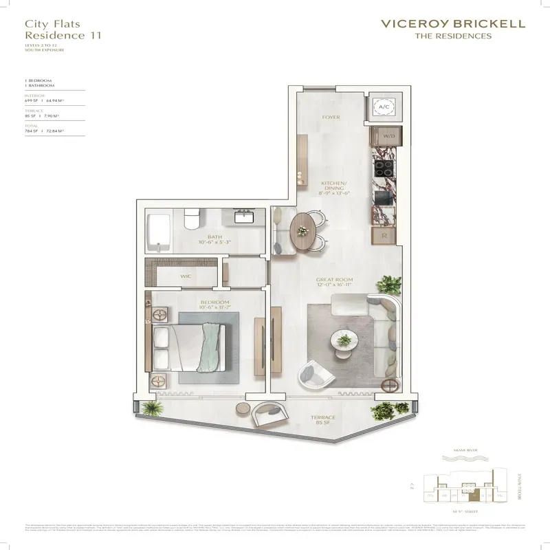 Viceroy Residences Brickell floor plan 14