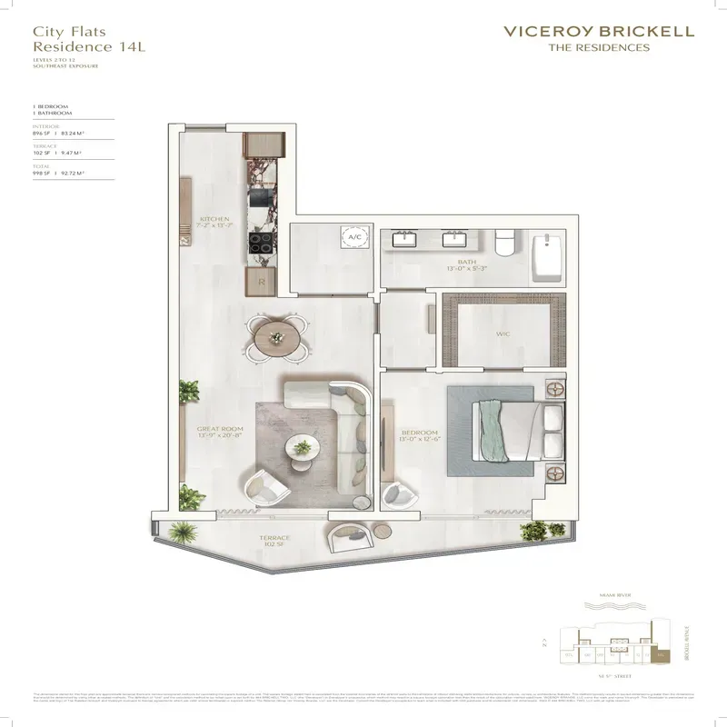 Viceroy Residences Brickell floor plan 15