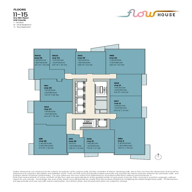 Flow House Miami Worldcenter floor plan 1