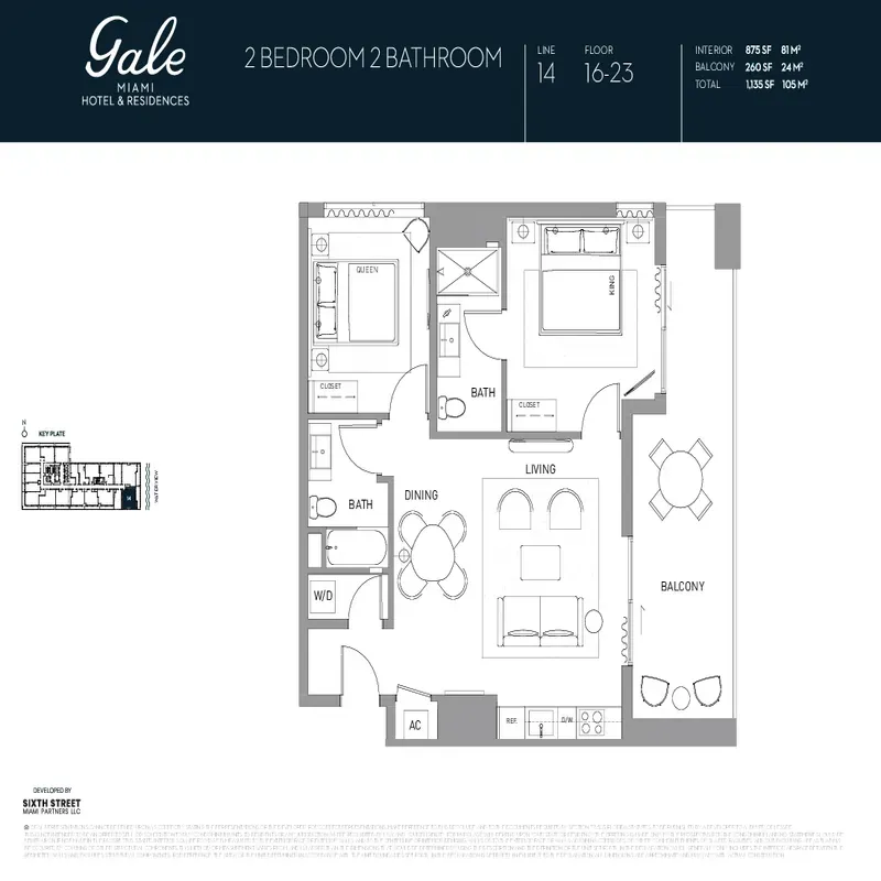 Gale Miami Hotel & Residences floor plan 16