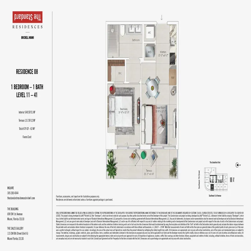 The Standard Residences Brickell Miami floor plan 5