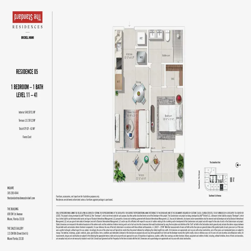 The Standard Residences Brickell Miami floor plan 6
