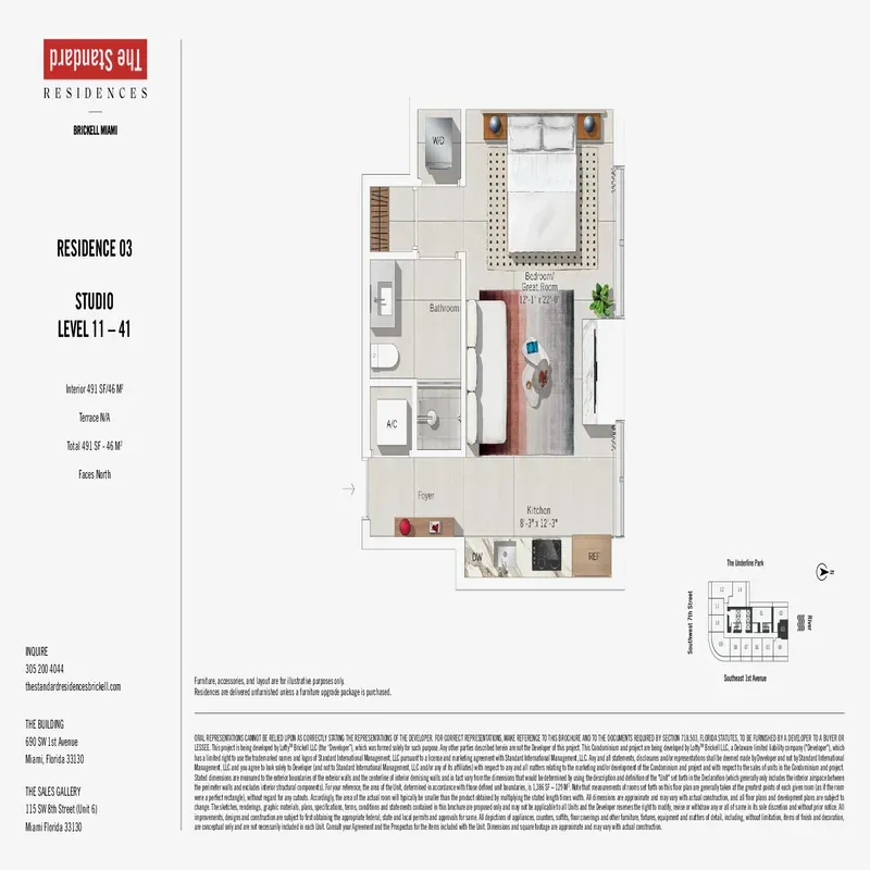 The Standard Residences Brickell Miami floor plan 8
