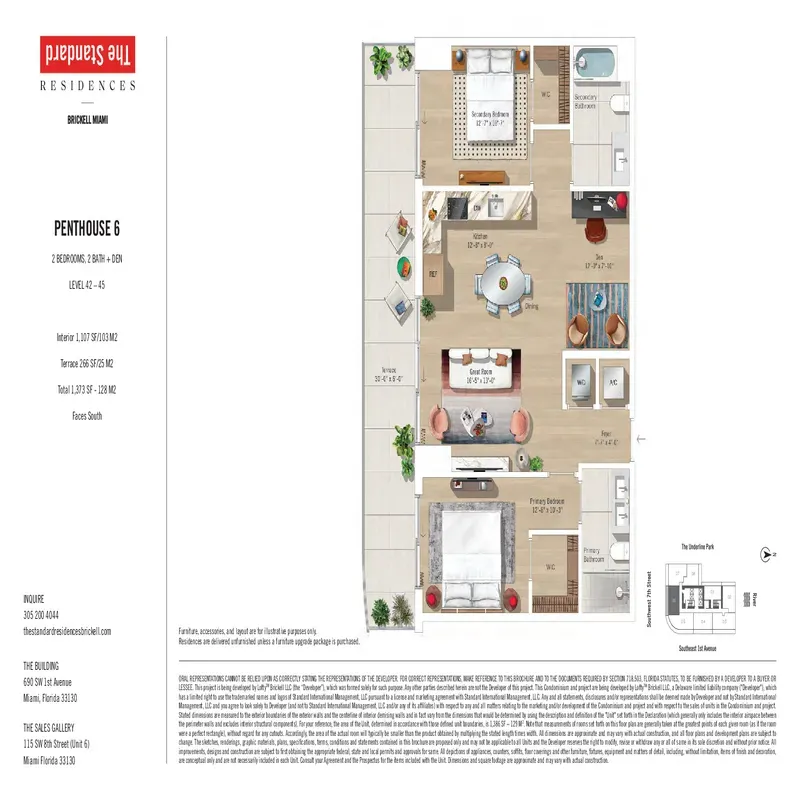 The Standard Residences Brickell Miami floor plan 9