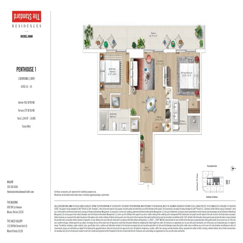 The Standard Residences Brickell Miami floor plan 11
