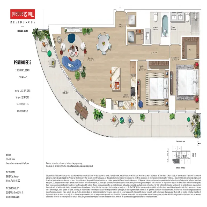 The Standard Residences Brickell Miami floor plan 14