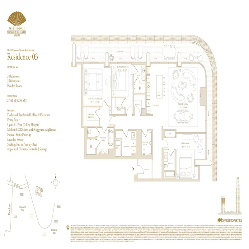 The Residences at Mandarin Oriental, Miami floor plan 2