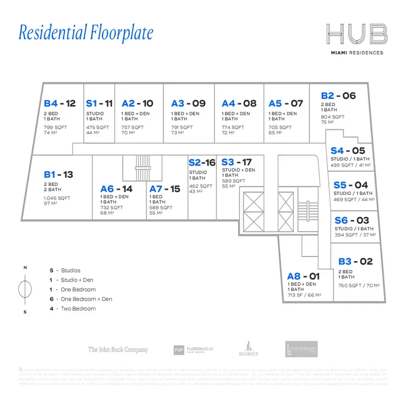 HUB Miami Residences floor plan 1