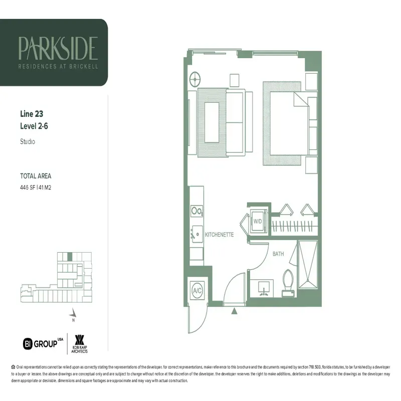 Parkside Residences at Brickell floor plan 3