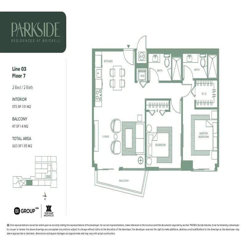 Parkside Residences at Brickell floor plan 7