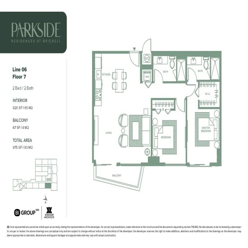 Parkside Residences at Brickell floor plan 8