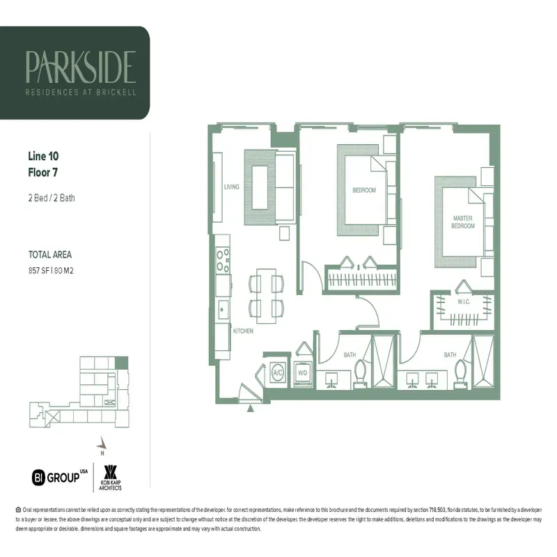 Parkside Residences at Brickell floor plan 12