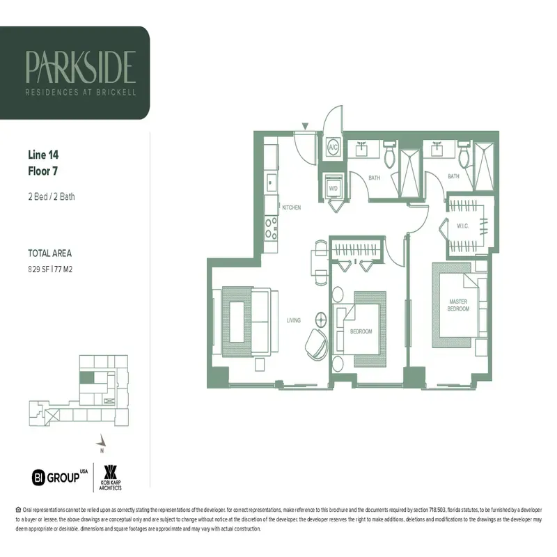 Parkside Residences at Brickell floor plan 15
