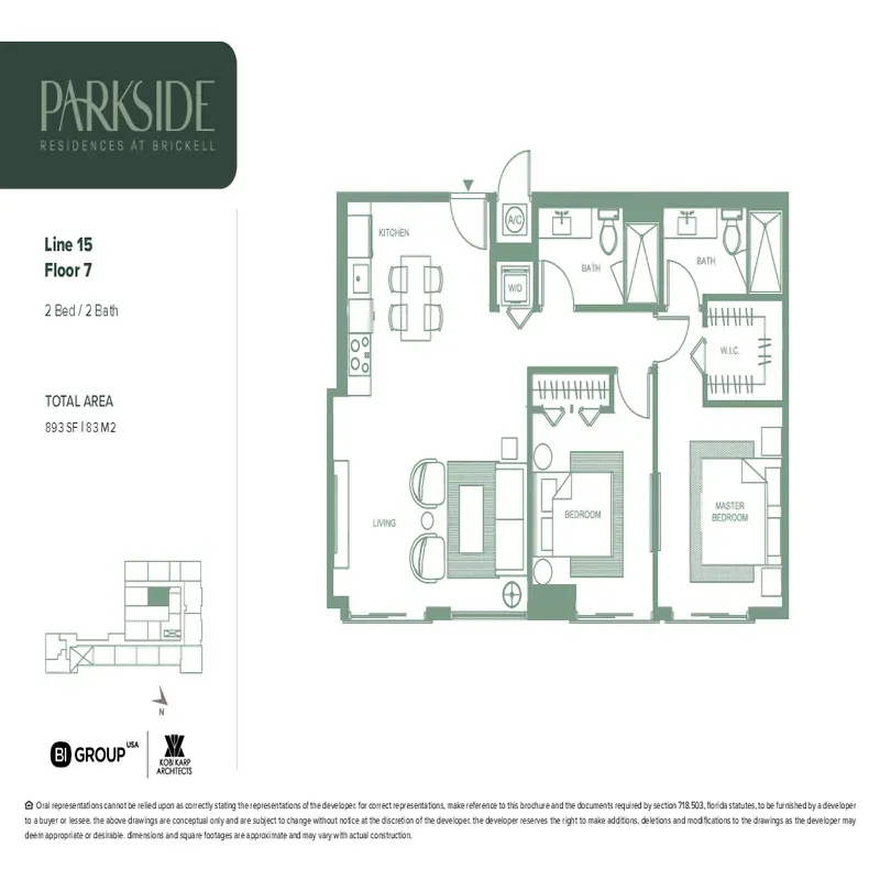 Parkside Residences at Brickell floor plan 16