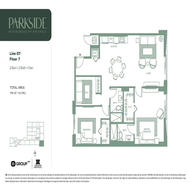 Parkside Residences at Brickell floor plan 23