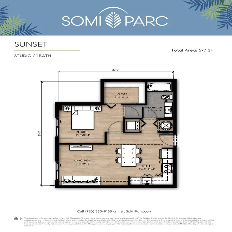 Residences at SoMi Parc floor plan 1