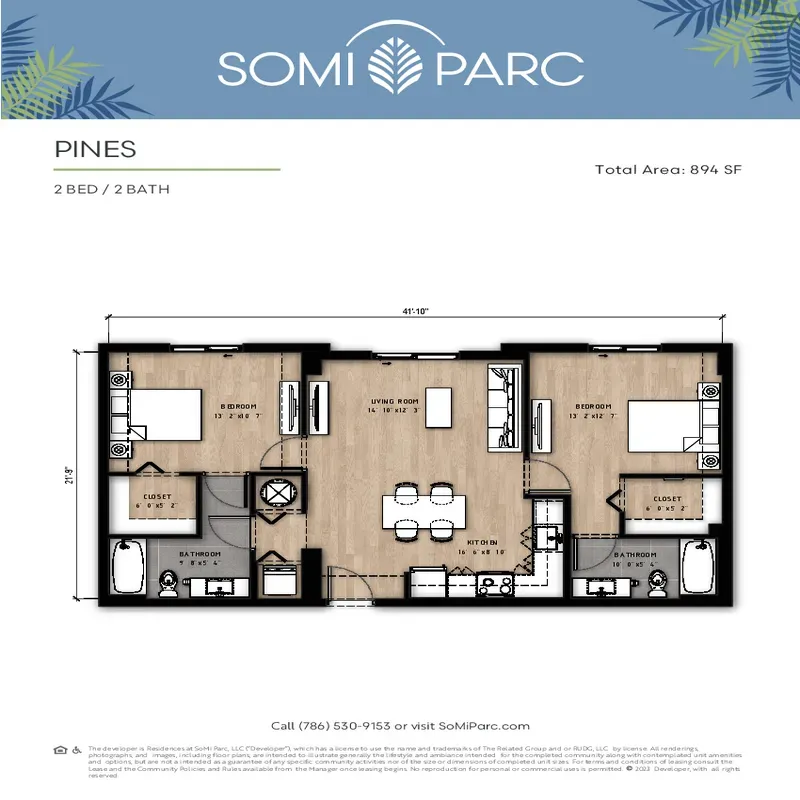 Residences at SoMi Parc floor plan 2