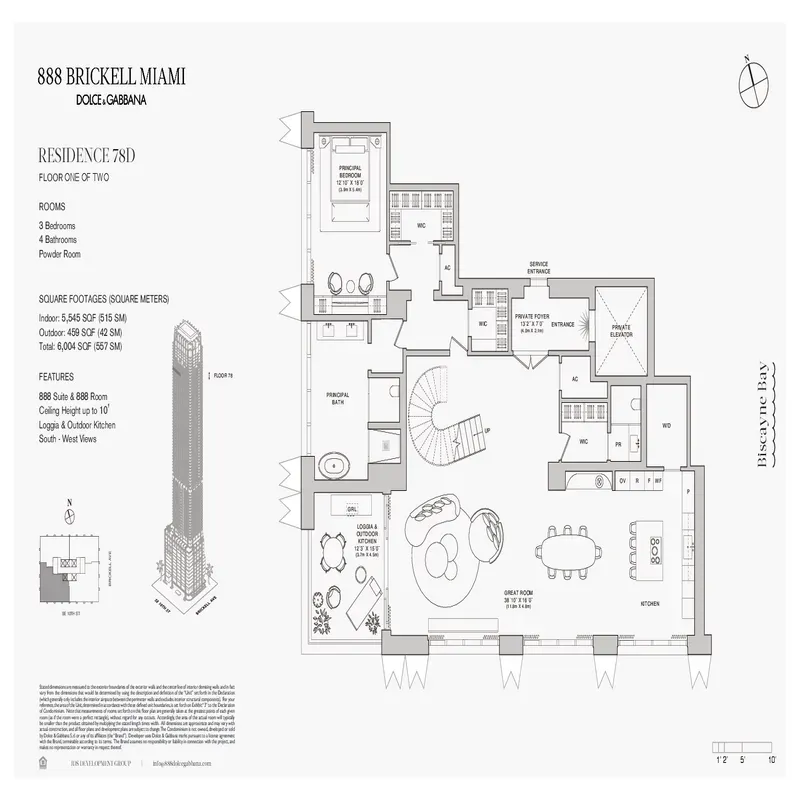 888 Brickell Miami Dolce & Gabbana floor plan 2