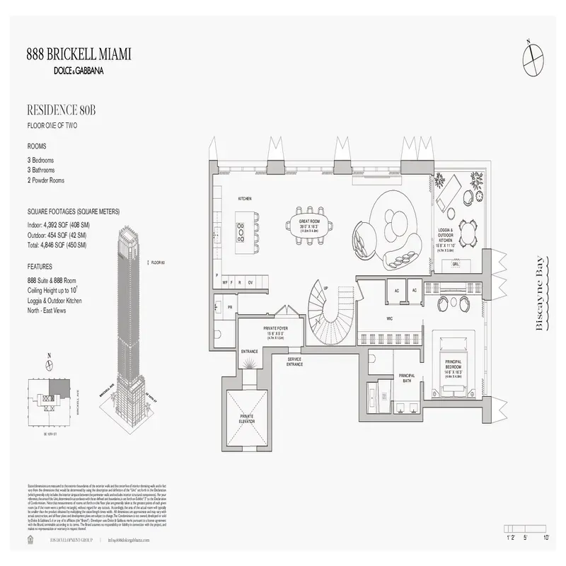 888 Brickell Miami Dolce & Gabbana floor plan 3