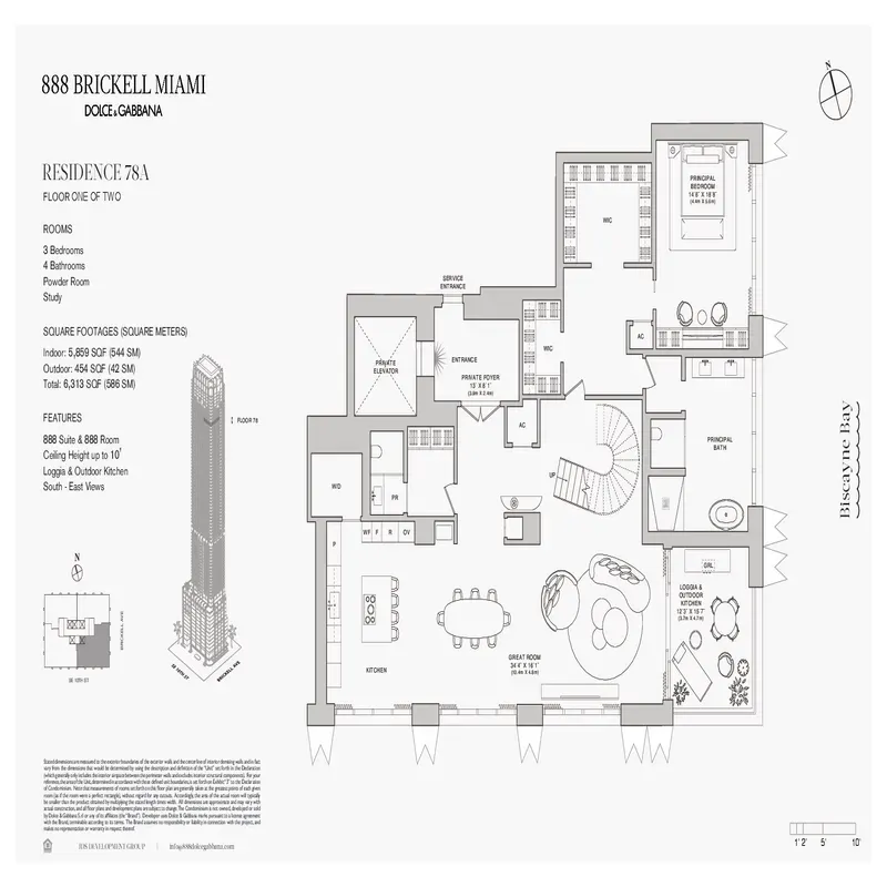 888 Brickell Miami Dolce & Gabbana floor plan 4