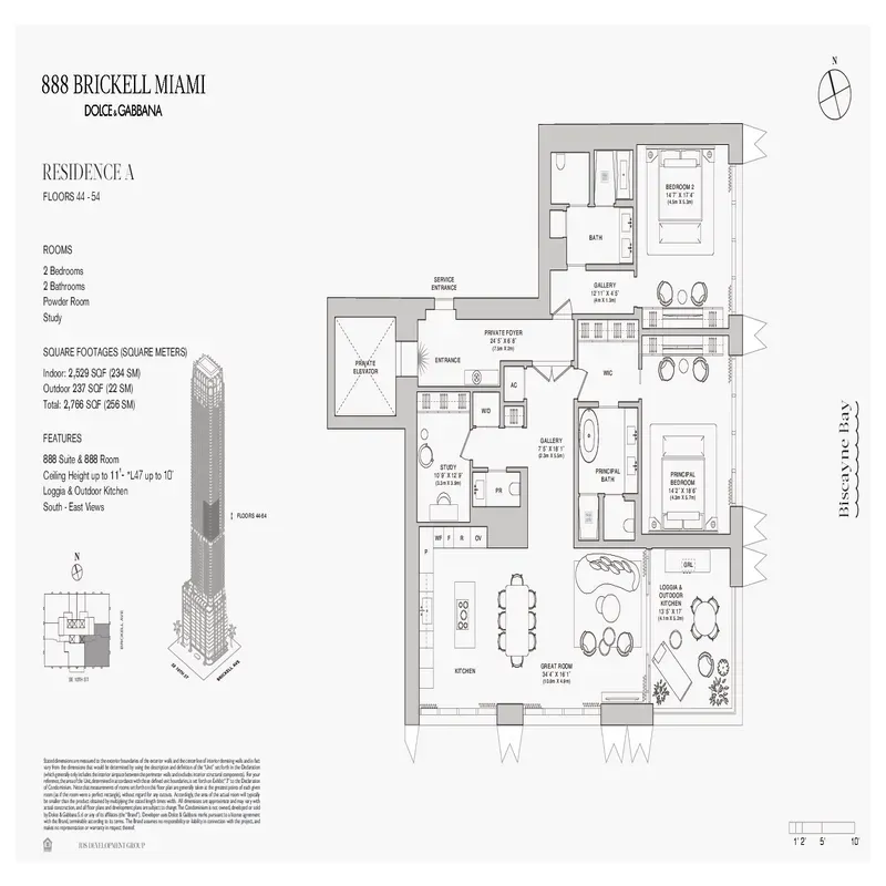 888 Brickell Miami Dolce & Gabbana floor plan 6