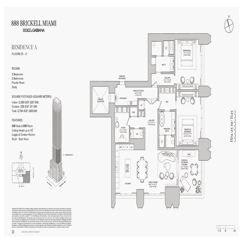 888 Brickell Miami Dolce & Gabbana floor plan 7