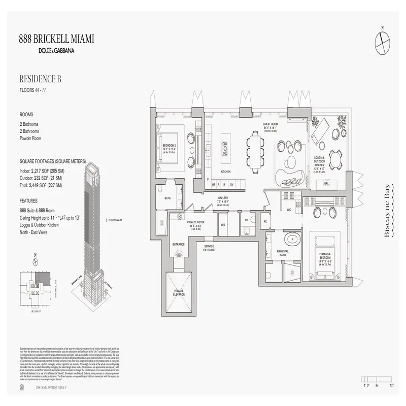 888 Brickell Miami Dolce & Gabbana floor plan 8