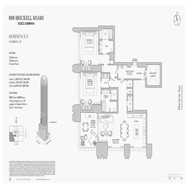 888 Brickell Miami Dolce & Gabbana floor plan 19