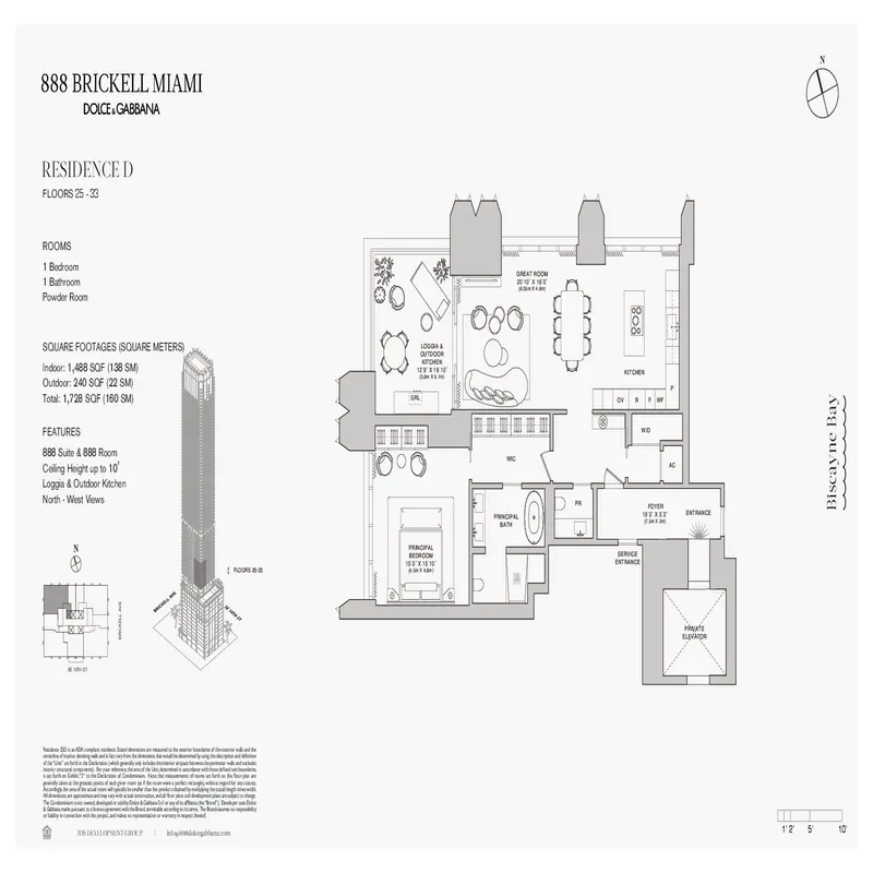 888 Brickell Miami Dolce & Gabbana floor plan 22