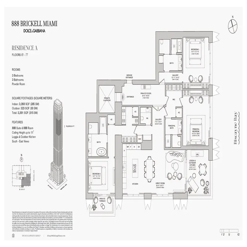 888 Brickell Miami Dolce & Gabbana floor plan 27
