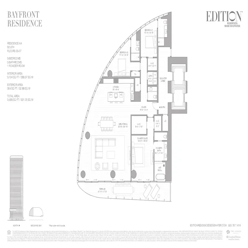 EDITION Residences Edgewater floor plan 2