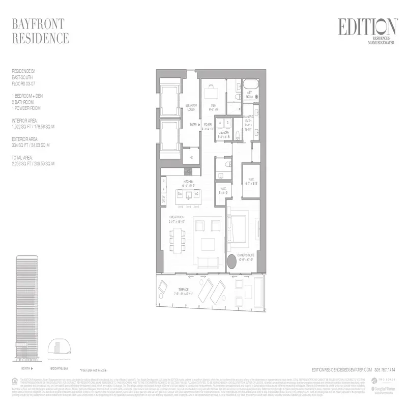 EDITION Residences Edgewater floor plan 3