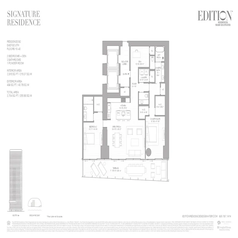 EDITION Residences Edgewater floor plan 6