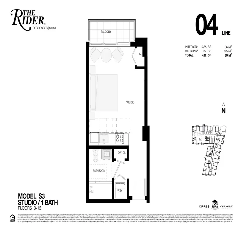 The Rider Residences Miami floor plan 4