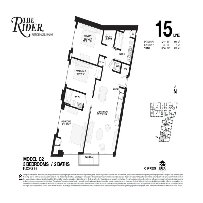 The Rider Residences Miami floor plan 7