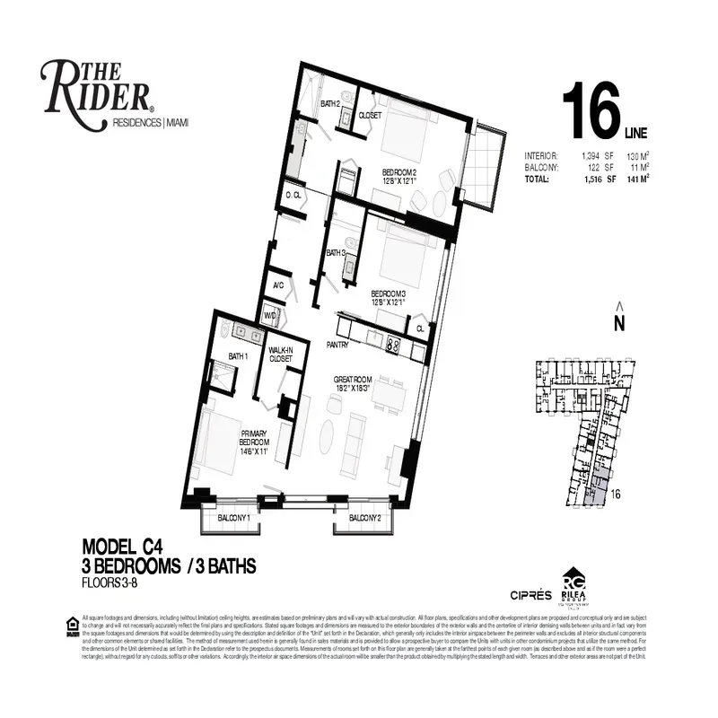The Rider Residences Miami floor plan 8