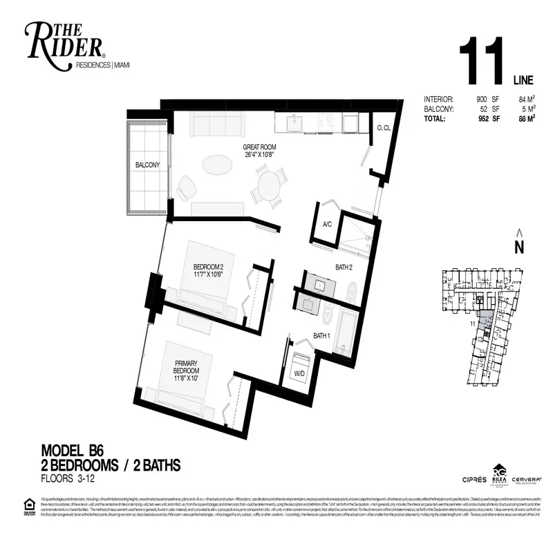 The Rider Residences Miami floor plan 11