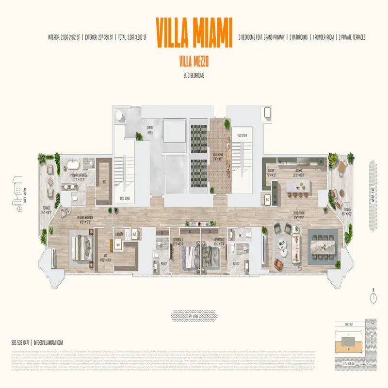 Villa Miami floor plan 1