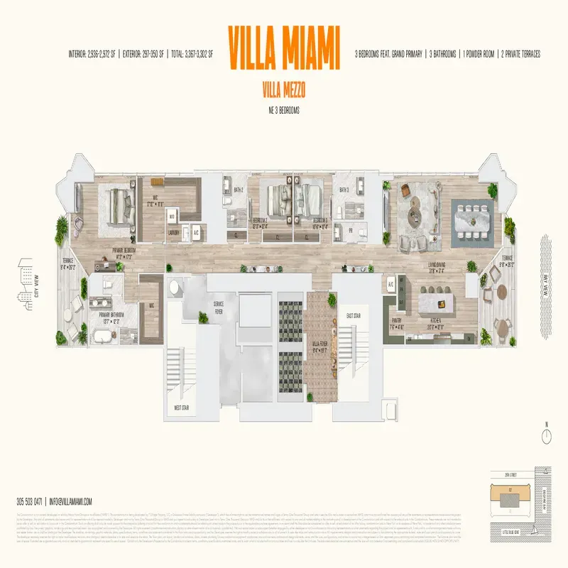 Villa Miami floor plan 2