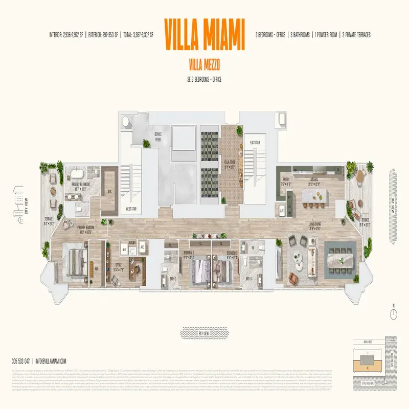 Villa Miami floor plan 3