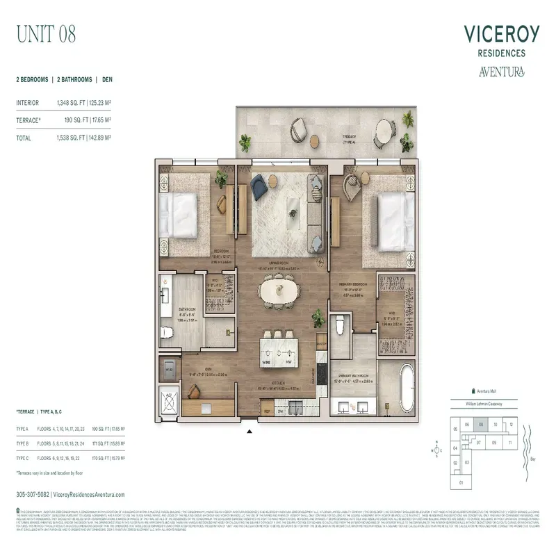 Viceroy Residences Aventura floor plan 7