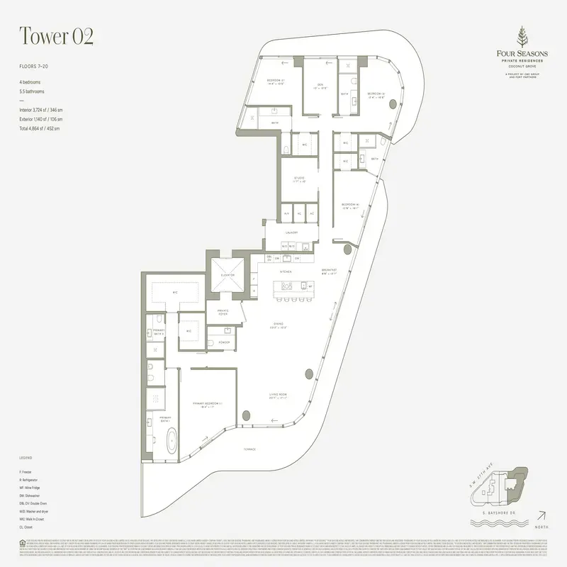 Four Seasons Private Residences, Coconut Grove floor plan 2