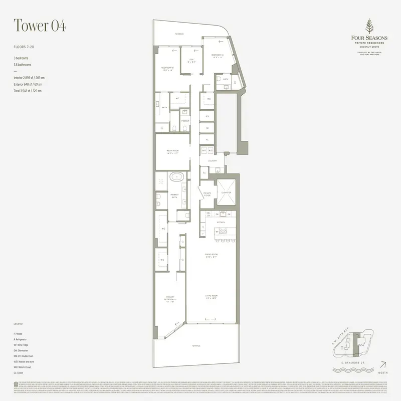 Four Seasons Private Residences, Coconut Grove floor plan 5