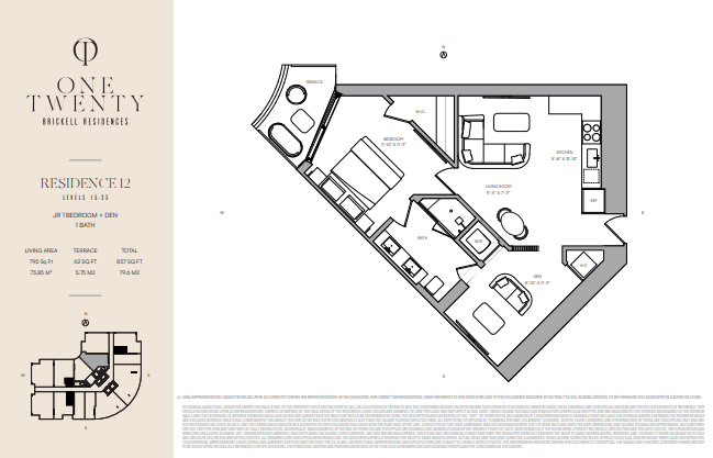 One Twenty Brickell Residences floor plan 1