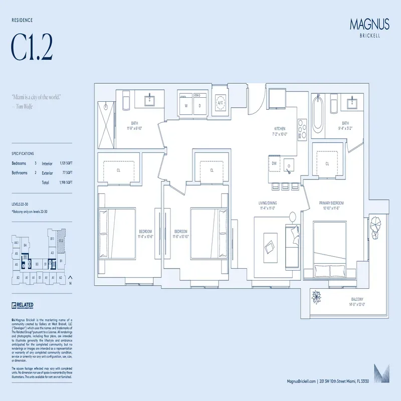 Magnus Brickell floor plan 1
