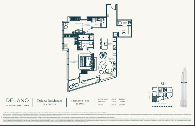 Delano Residences & Hotel floor plan 3