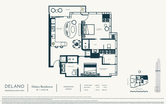 Delano Residences & Hotel floor plan 6